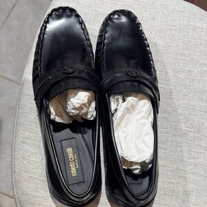 Roberto Cavalli Shiny Black Men's Loafers